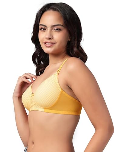 Clovia Women’s Printed T-Shirt Bra – Padded, Wire-Free, Full-Cup Comfort